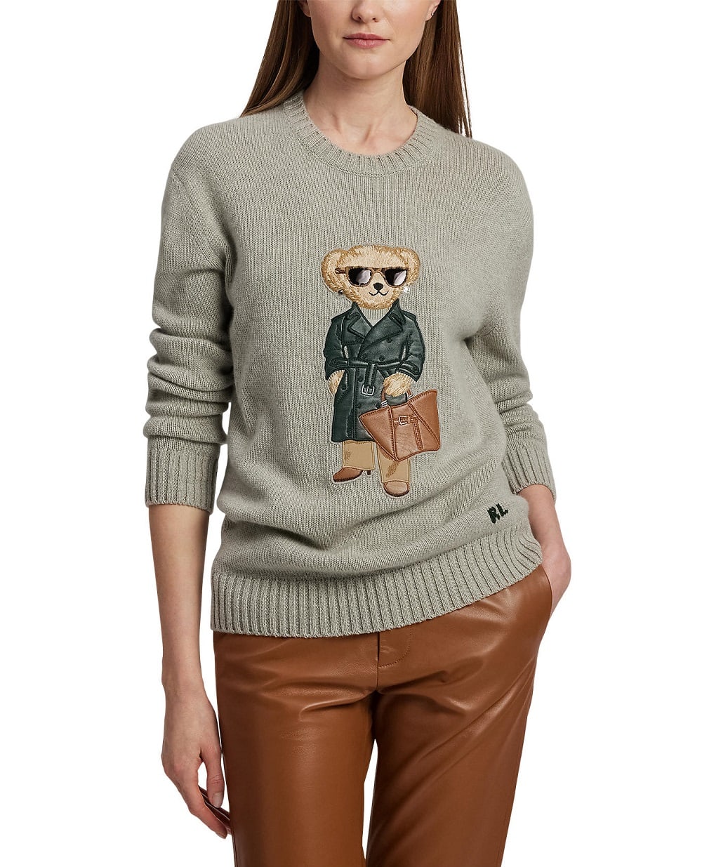 Свитер из кашемира Polo Bear Ralph Lauren Collection 290981645001, серый цвет • Купить в интернет-магазине Kameron