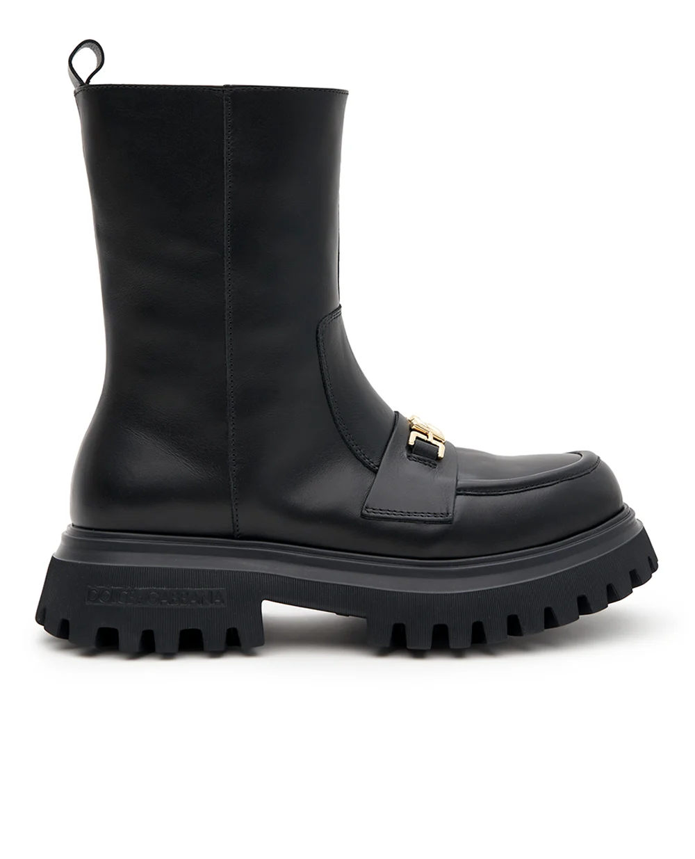Дитячі шкіряні черевики Dolce&Gabbana D11328-AO227-M, чорний колір • Купити в інтернет-магазині Kameron