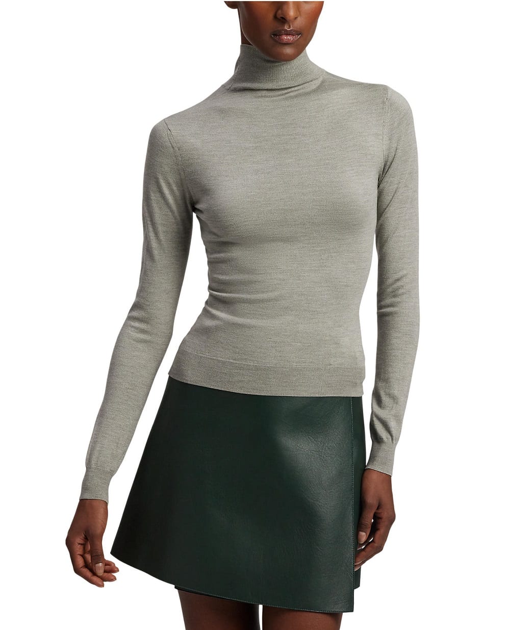 Гольф з еластичного шовку Ralph Lauren Collection 290981664002, сірий колір • Купити в інтернет-магазині Kameron