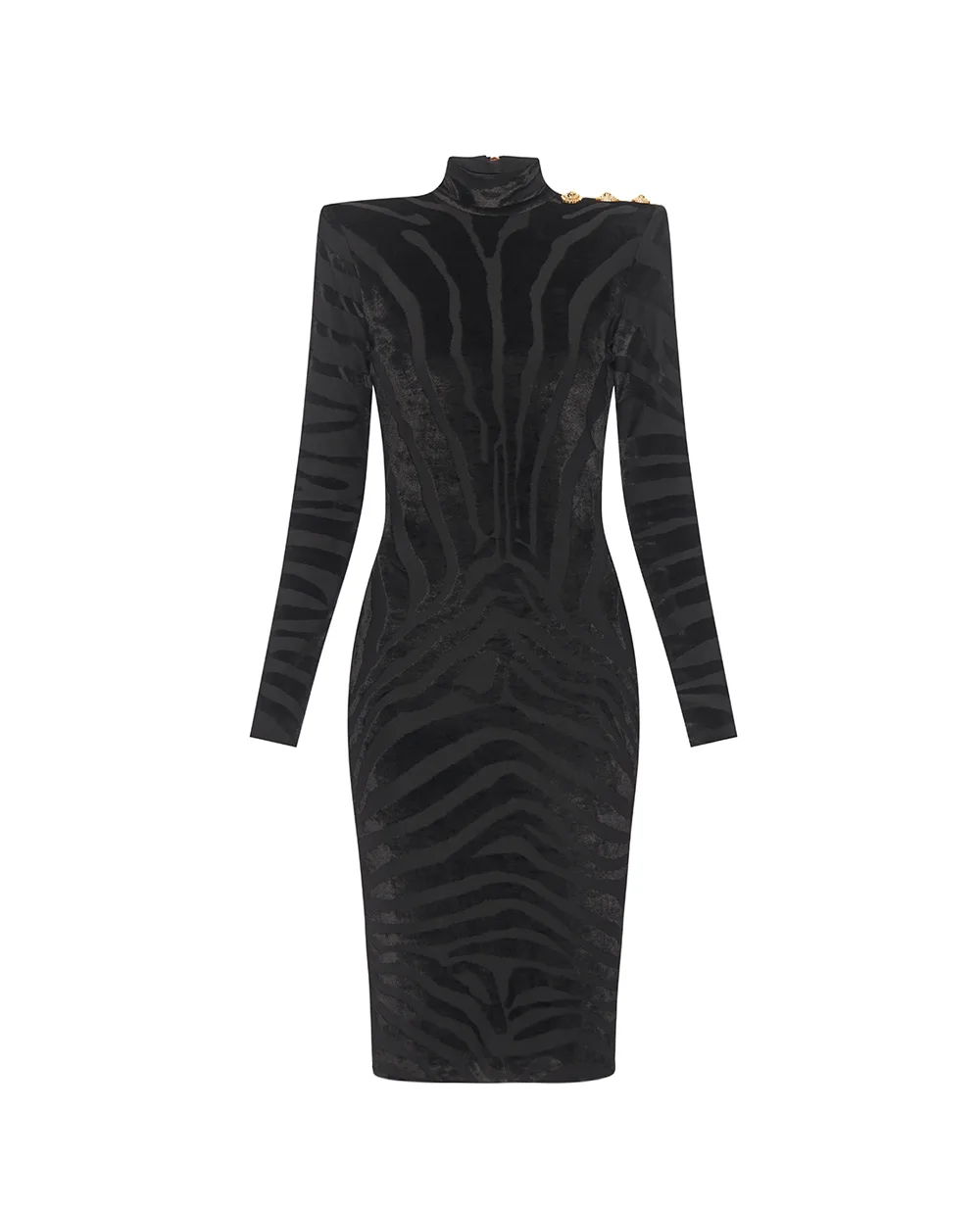 Платье бархатное Balmain FF0RF075JL11, черный цвет • Купить в интернет-магазине Kameron
