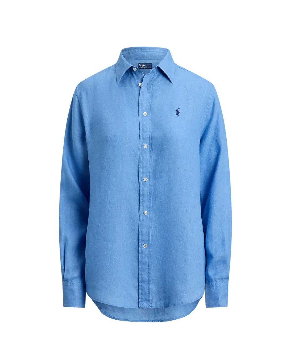 Льняная рубашка Polo Ralph Lauren 211970730510, голубой цвет • Купить в интернет-магазине Kameron