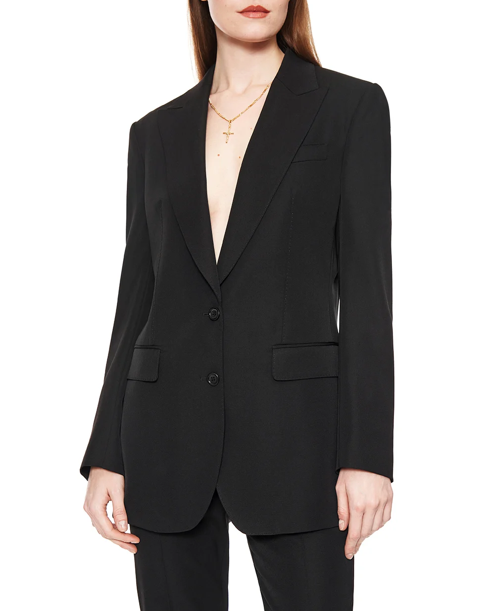 Габардиновий жакет із вовни Dolce&Gabbana F29V1T-FU2OW, чорний колір • Купити в інтернет-магазині Kameron