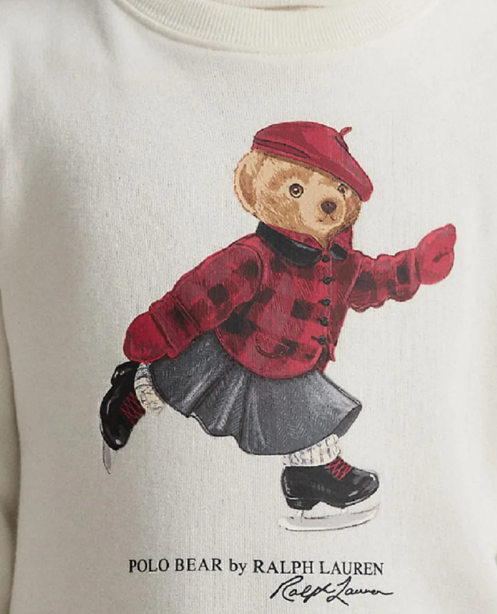 Дитяча сукня флісова Polo Bear Polo Ralph Lauren Kids 312981086001, кремовий колір • Купити в інтернет-магазині Kameron