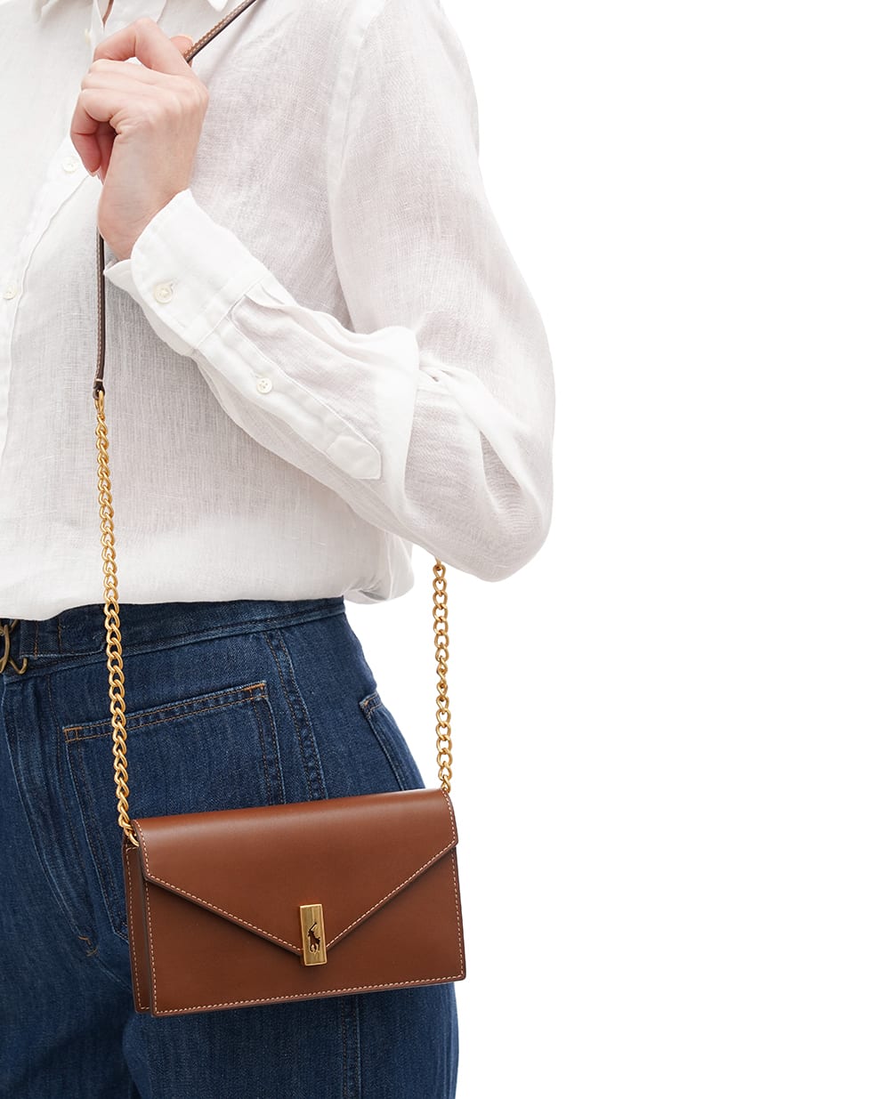 Кожаная сумка Polo Ralph Lauren 427961946003, коричневый цвет • Купить в интернет-магазине Kameron