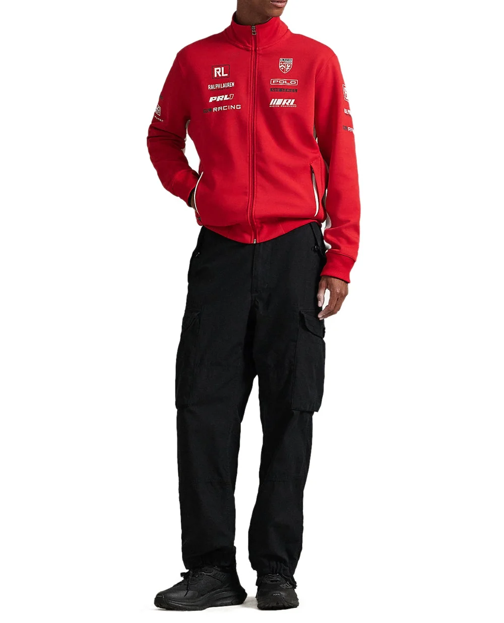 Спортивна куртка з графічним принтом Polo Ralph Lauren 710972343001, червоний колір • Купити в інтернет-магазині Kameron