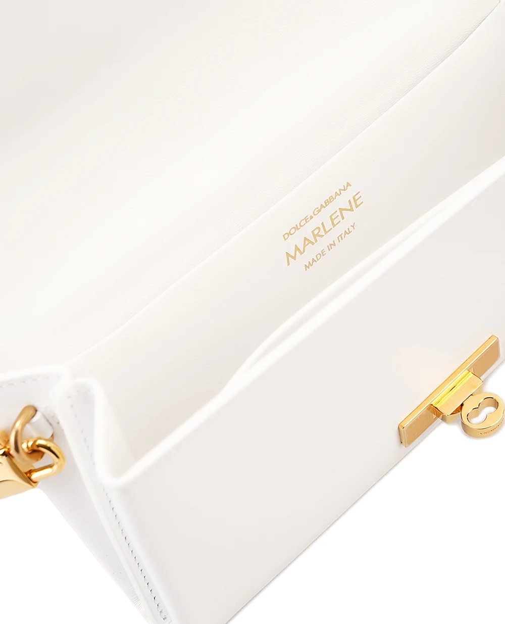 Шкіряна сумка Marlene Dolce&Gabbana BB7756-A3G19, білий колір • Купити в інтернет-магазині Kameron