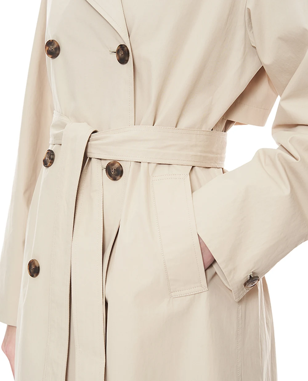 Тренч Yves Salomon 26EYM00815COSA, бежевий колір • Купити в інтернет-магазині Kameron