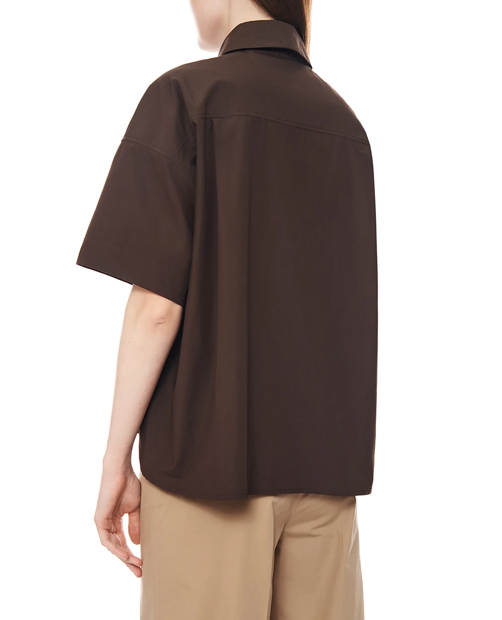 Рубашка Yves Salomon 26EYH00364COXW, коричневый цвет • Купить в интернет-магазине Kameron