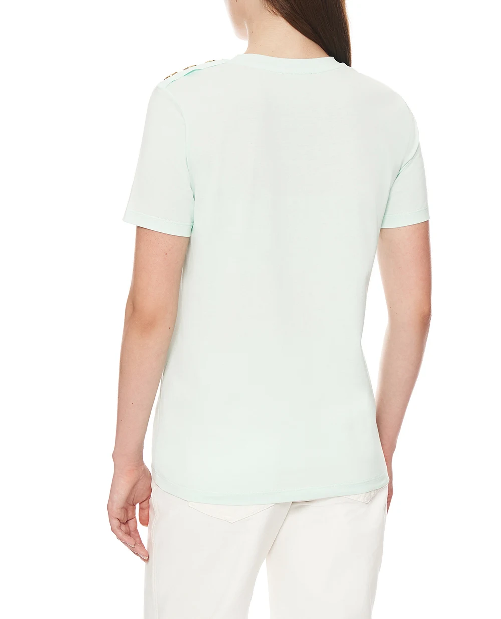 Футболка Balmain BF1EF005BB02, бирюзовый цвет • Купить в интернет-магазине Kameron