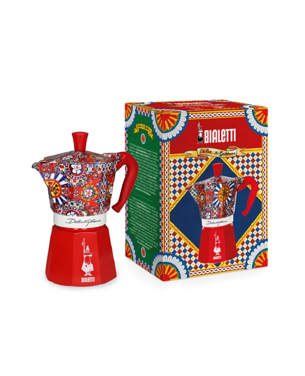 Гейзерная Кофеварка Moka Express Bialetti Dolce&Gabbana TCCE15-TCAEF, красный цвет • Купить в интернет-магазине Kameron