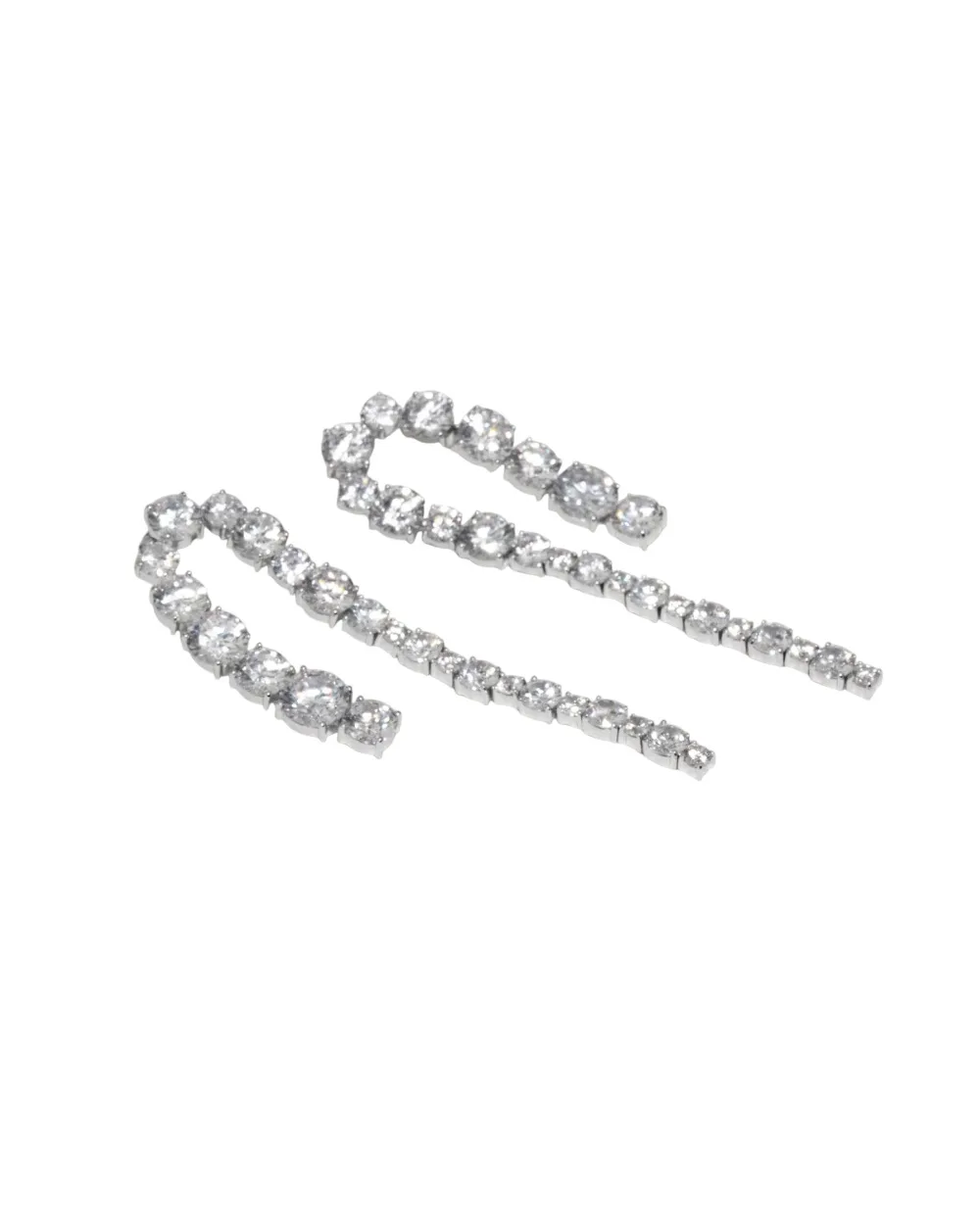 Серьги из циркония и переработанного серебра Completedworks Z42, серебряный цвет • Купить в интернет-магазине Kameron