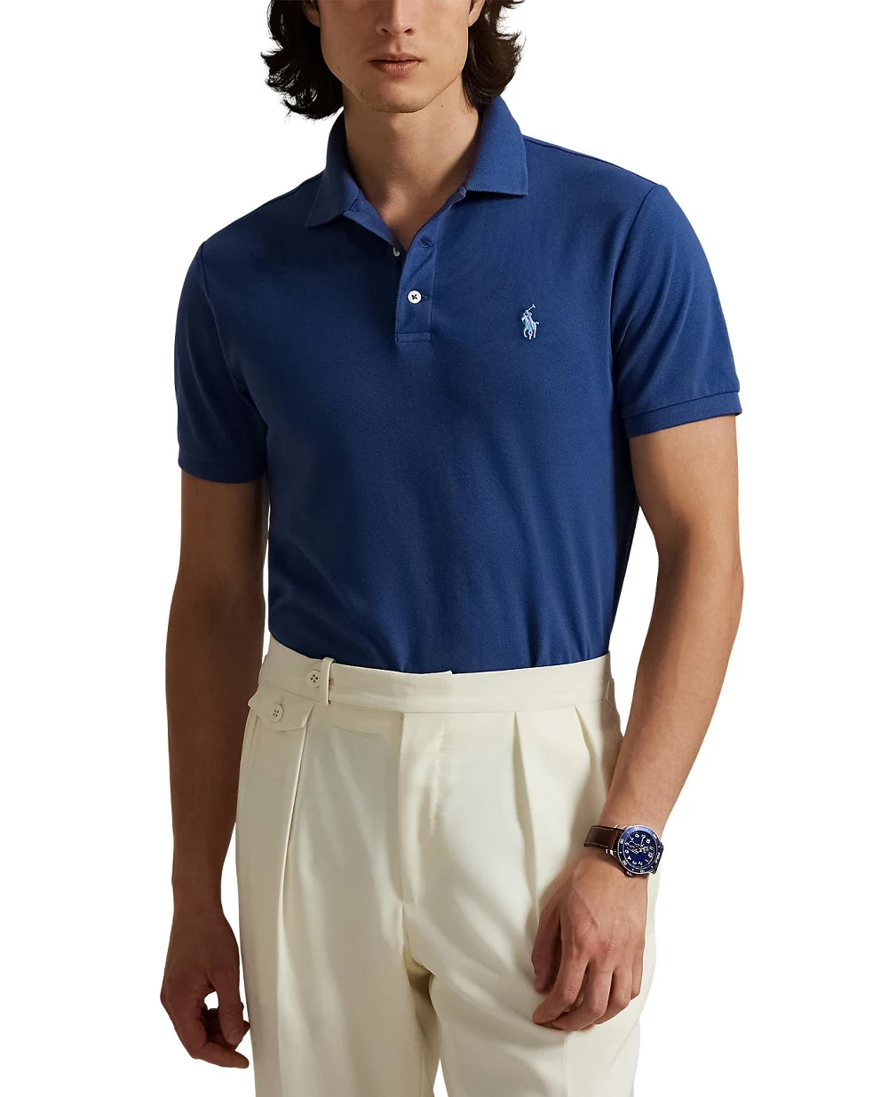 Поло Polo Ralph Lauren 710941439035, синий цвет • Купить в интернет-магазине Kameron