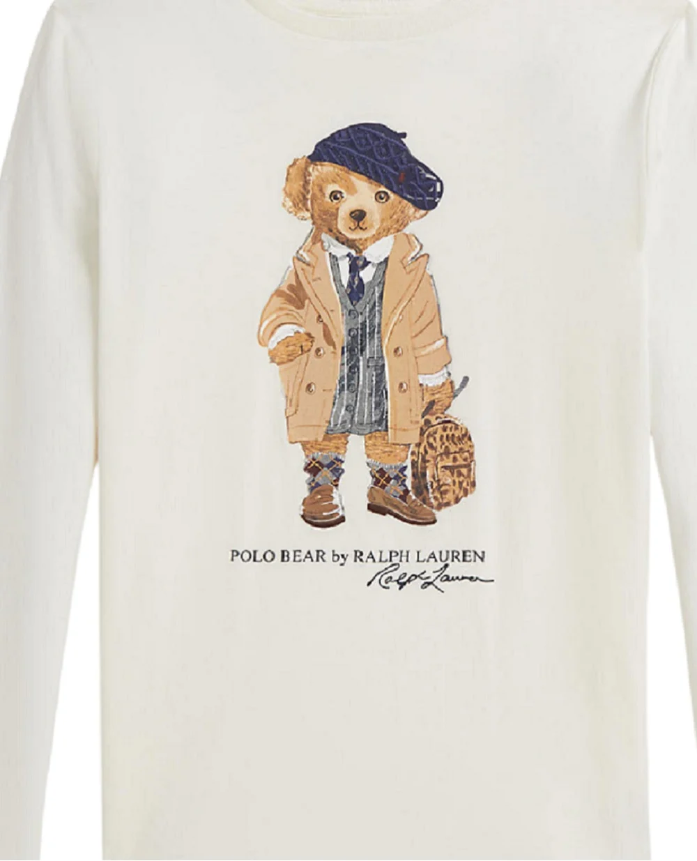 Дитячий лонгслів Polo Bear Polo Ralph Lauren Kids 313979034001, білий колір • Купити в інтернет-магазині Kameron