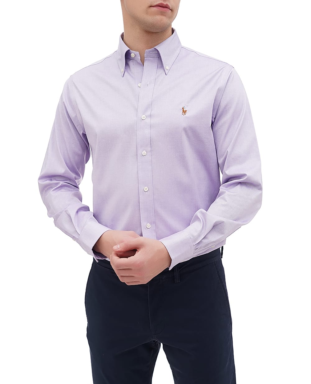 Рубашка Polo Ralph Lauren 712887890010, сиреневый цвет • Купить в интернет-магазине Kameron