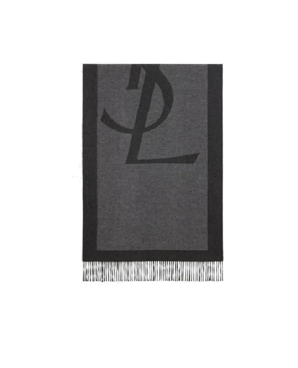 Палантин із шовку Saint Laurent 794861-3Y009, сірий колір • Купити в інтернет-магазині Kameron