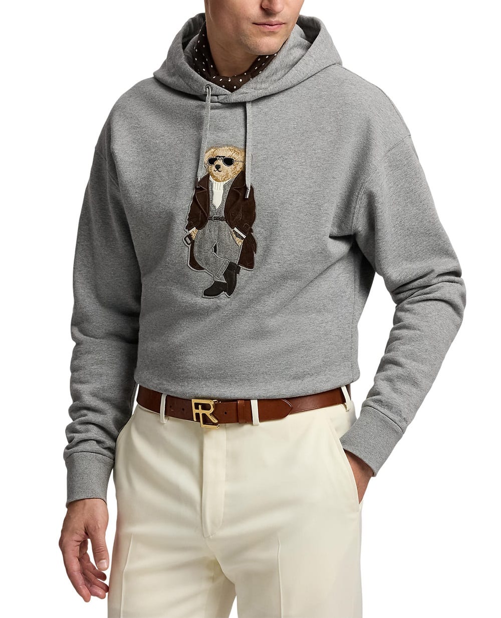 Худи Polo Bear Ralph Lauren Purple Label 790P08129001, серый цвет • Купить в интернет-магазине Kameron