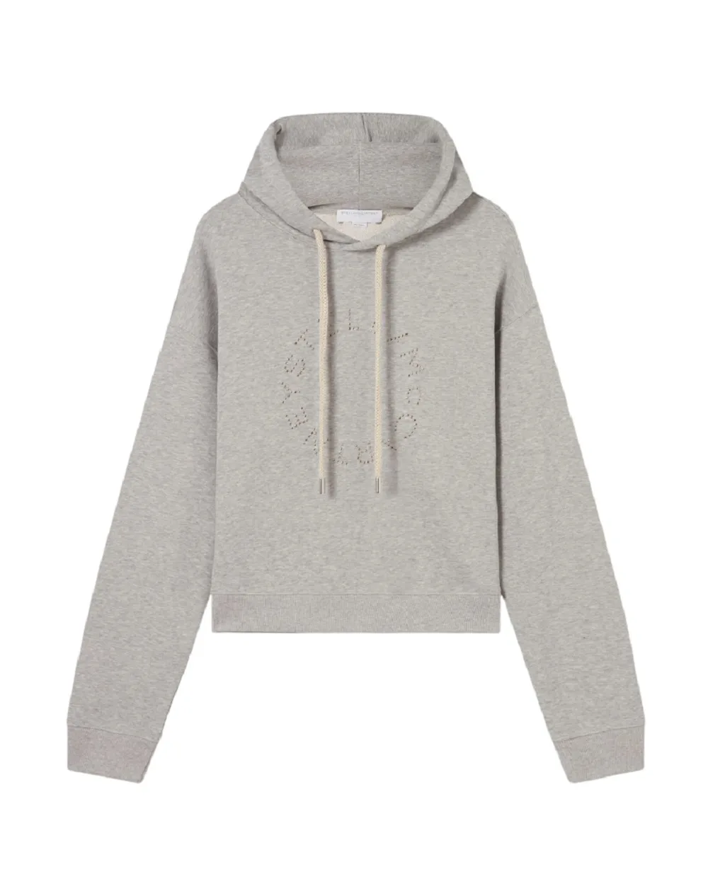 Толстовка укороченная с вышитым логотипом Stella McCartney 6J04343SQA25, серый цвет • Купить в интернет-магазине Kameron