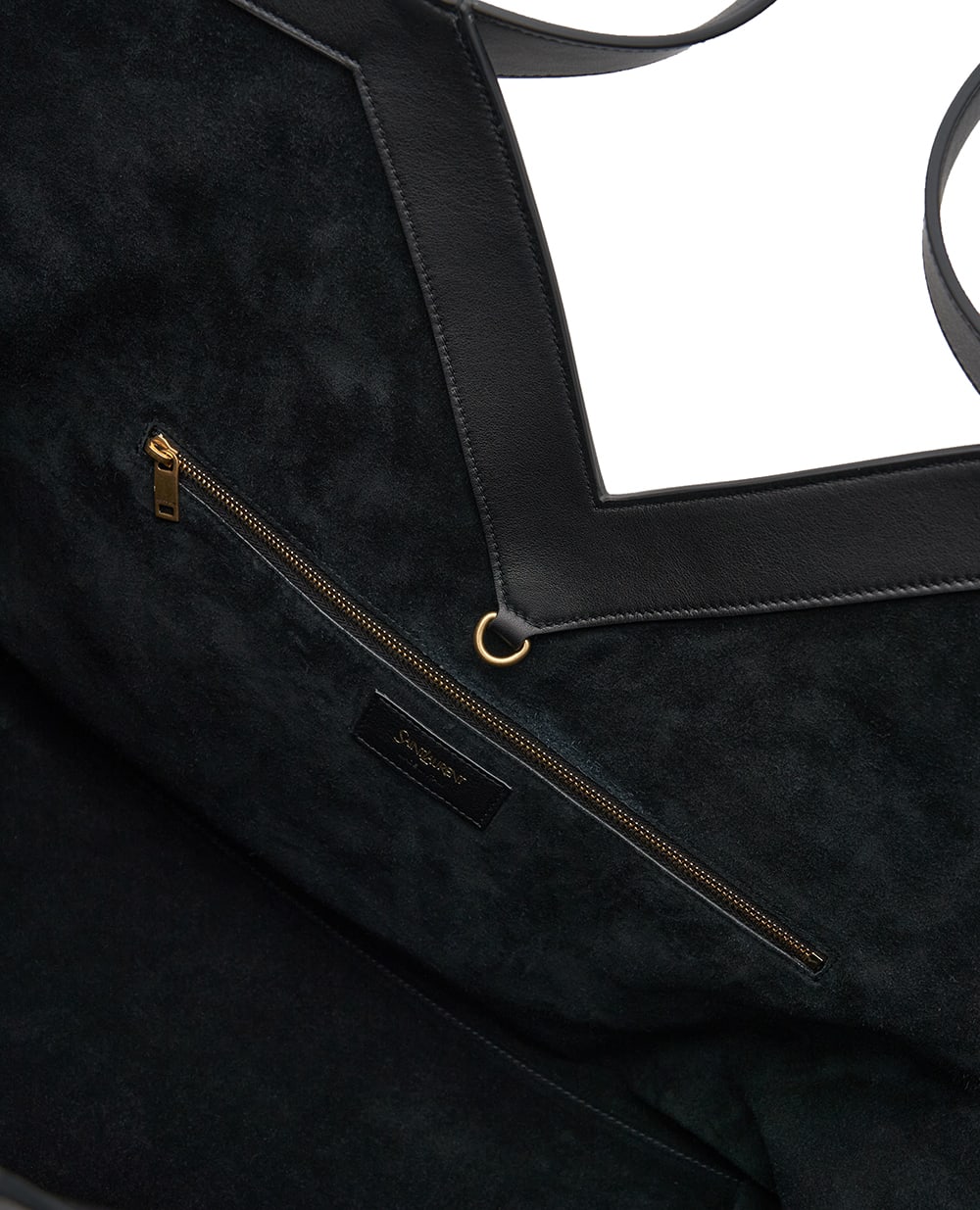 Сумка-тоут Y з телячої шкіри Saint Laurent 817602-AAEB3, чорний колір • Купити в інтернет-магазині Kameron