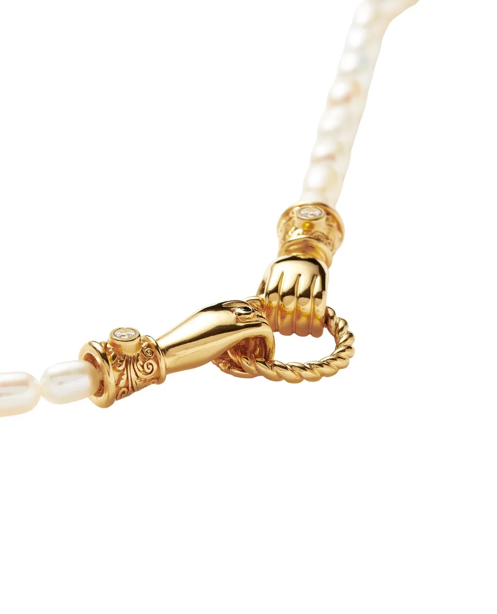 Браслет Harris Reed In Good Hands з перлами Missoma HR-G-B4-WP-M, золотий колір • Купити в інтернет-магазині Kameron