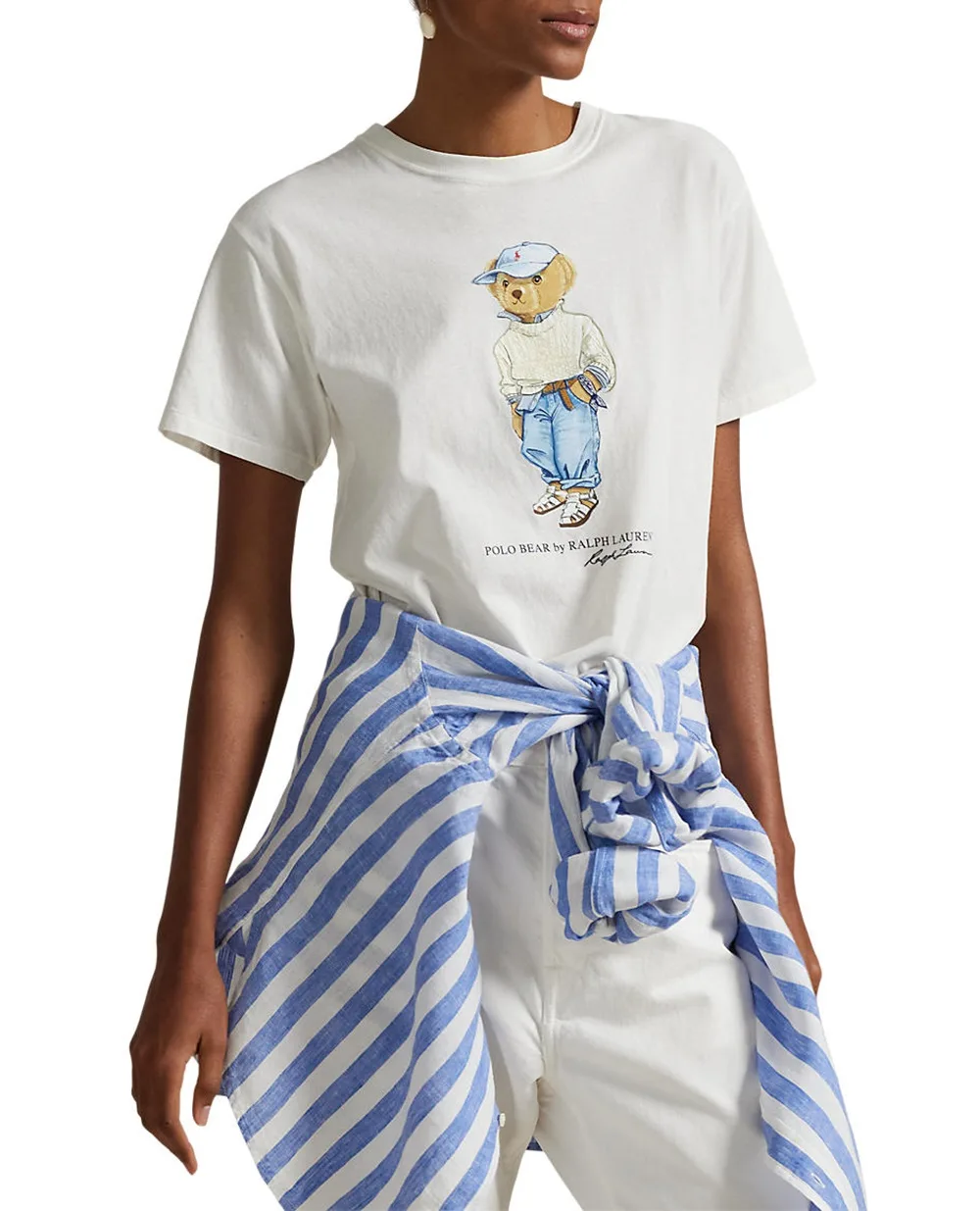 Футболка Polo Bear Polo Ralph Lauren 211965107001, белый цвет • Купить в интернет-магазине Kameron