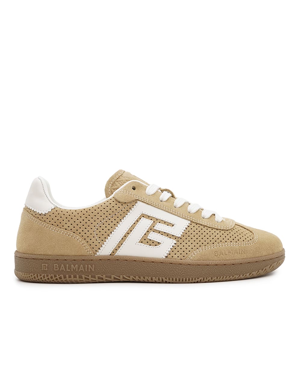 Кросівки Balmain Swan із замші Balmain GN1VI735LACS, бежевий колір • Купити в інтернет-магазині Kameron