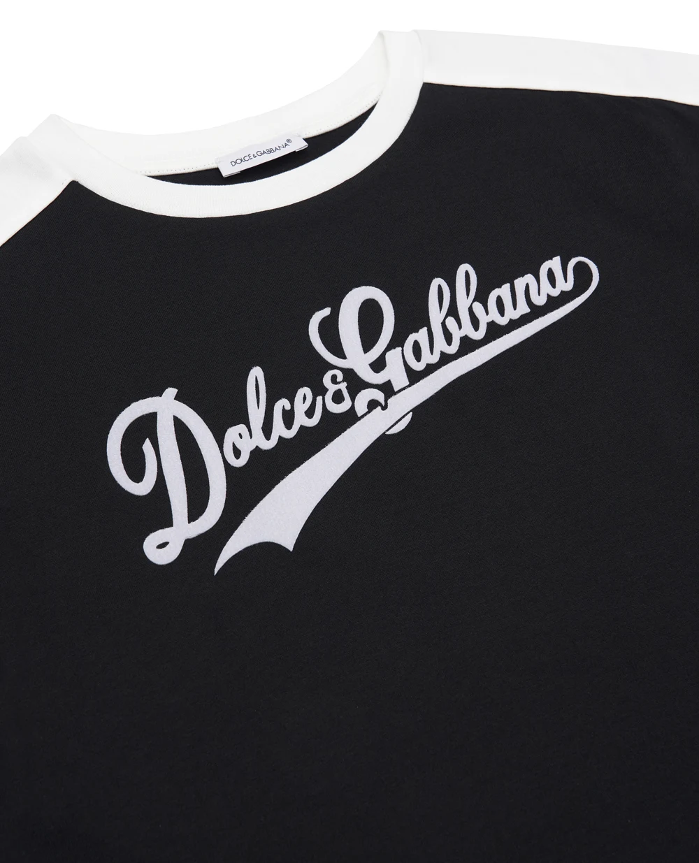 Дитяча футболка з принтом Dolce&Gabbana Kids L5JTQG-G7PWI-B, чорний колір • Купити в інтернет-магазині Kameron