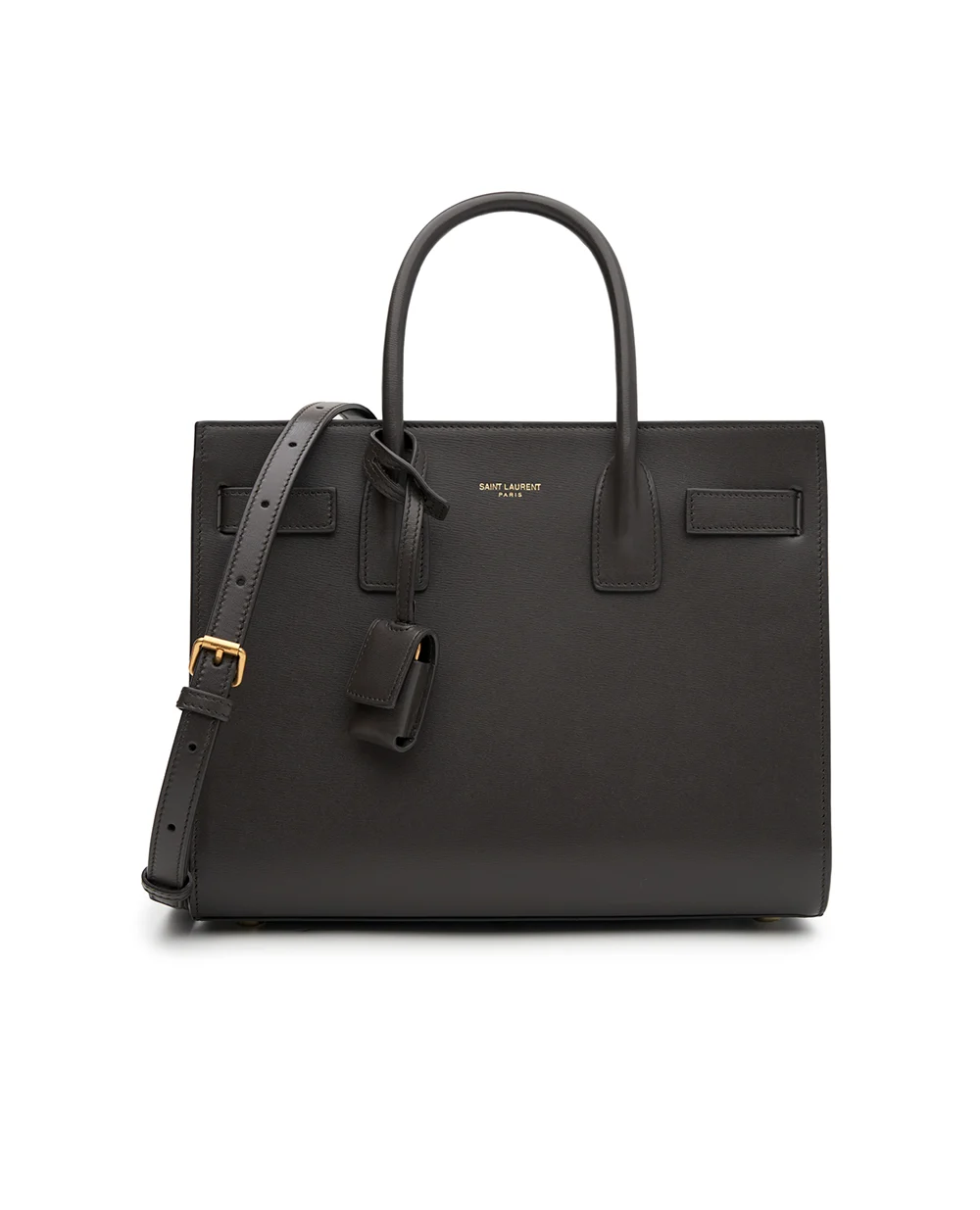 Сумка Sac De Jour baby з телячої шкіри Saint Laurent 421863-02G9W, темно-сірий колір • Купити в інтернет-магазині Kameron