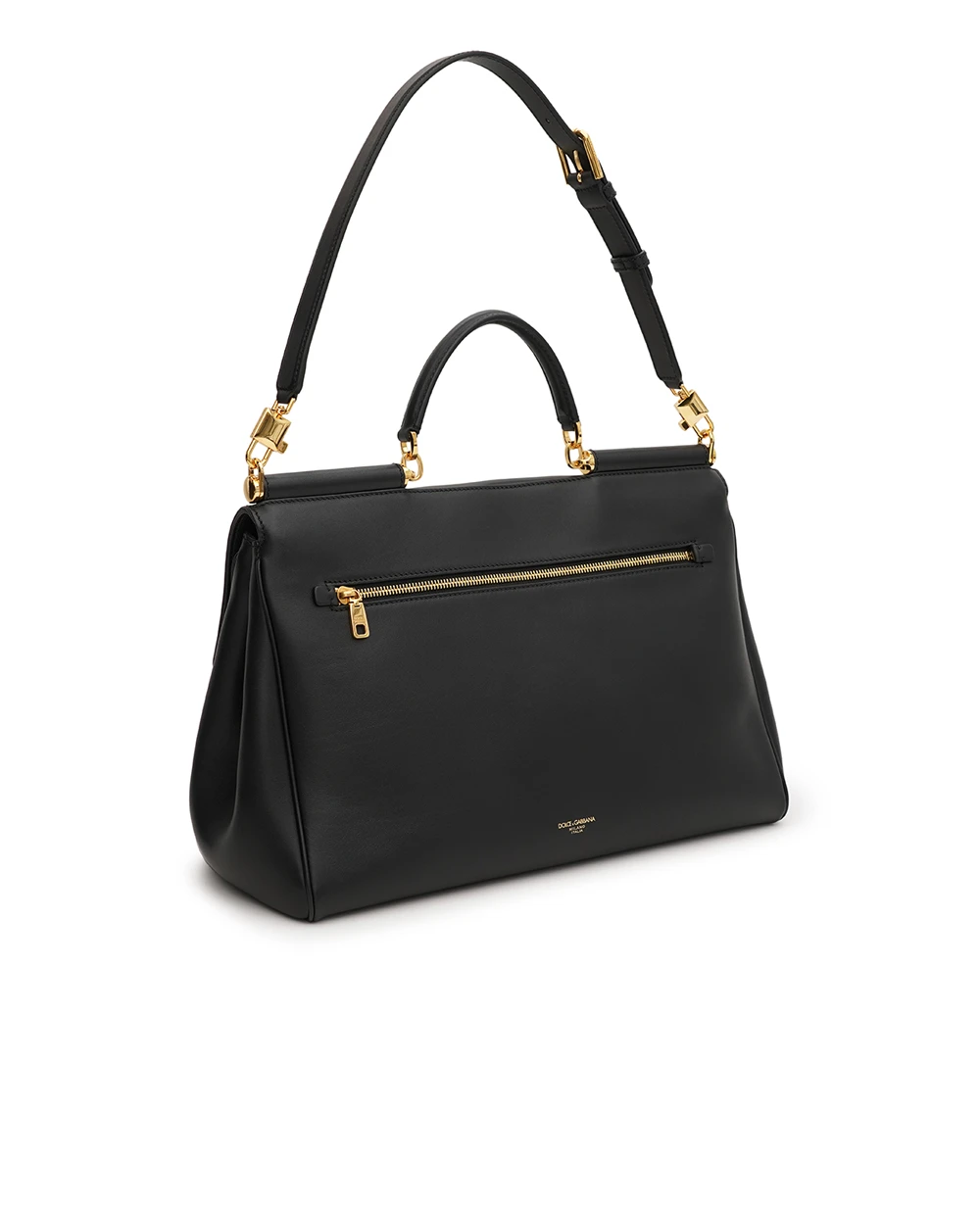Сумка My Sicily из кожи Dolce&Gabbana BB7814-B7321, черный цвет • Купить в интернет-магазине Kameron