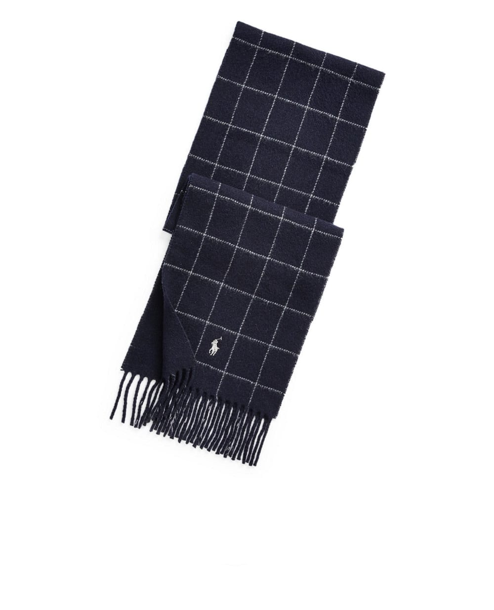 Шарф із вовни Polo Ralph Lauren 449863392002, синій колір • Купити в інтернет-магазині Kameron