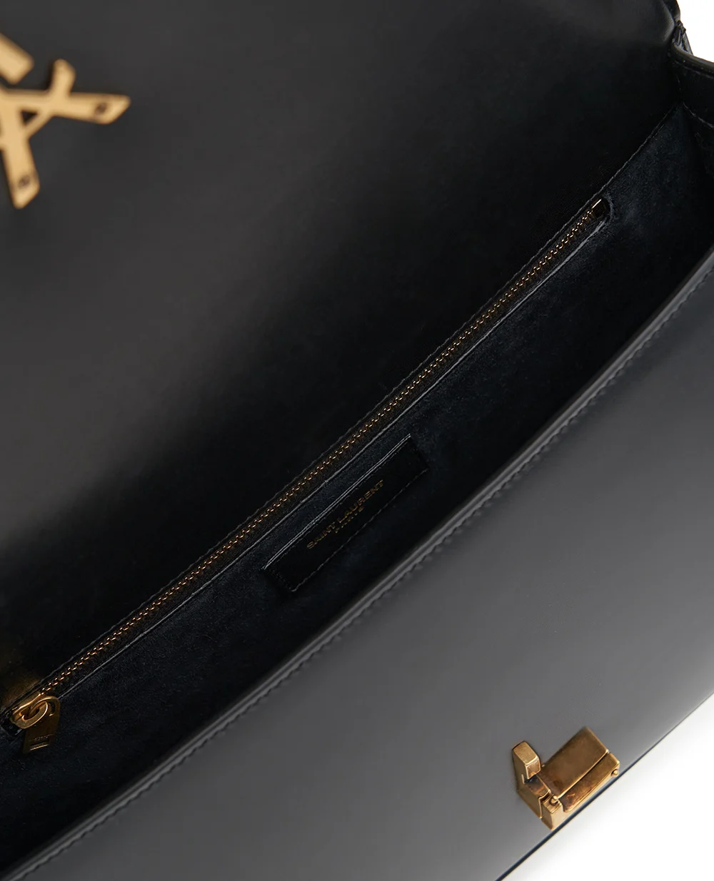 Сумка зі шкіри Solferino Large Saint Laurent 832332-0SX0W, чорний колір • Купити в інтернет-магазині Kameron