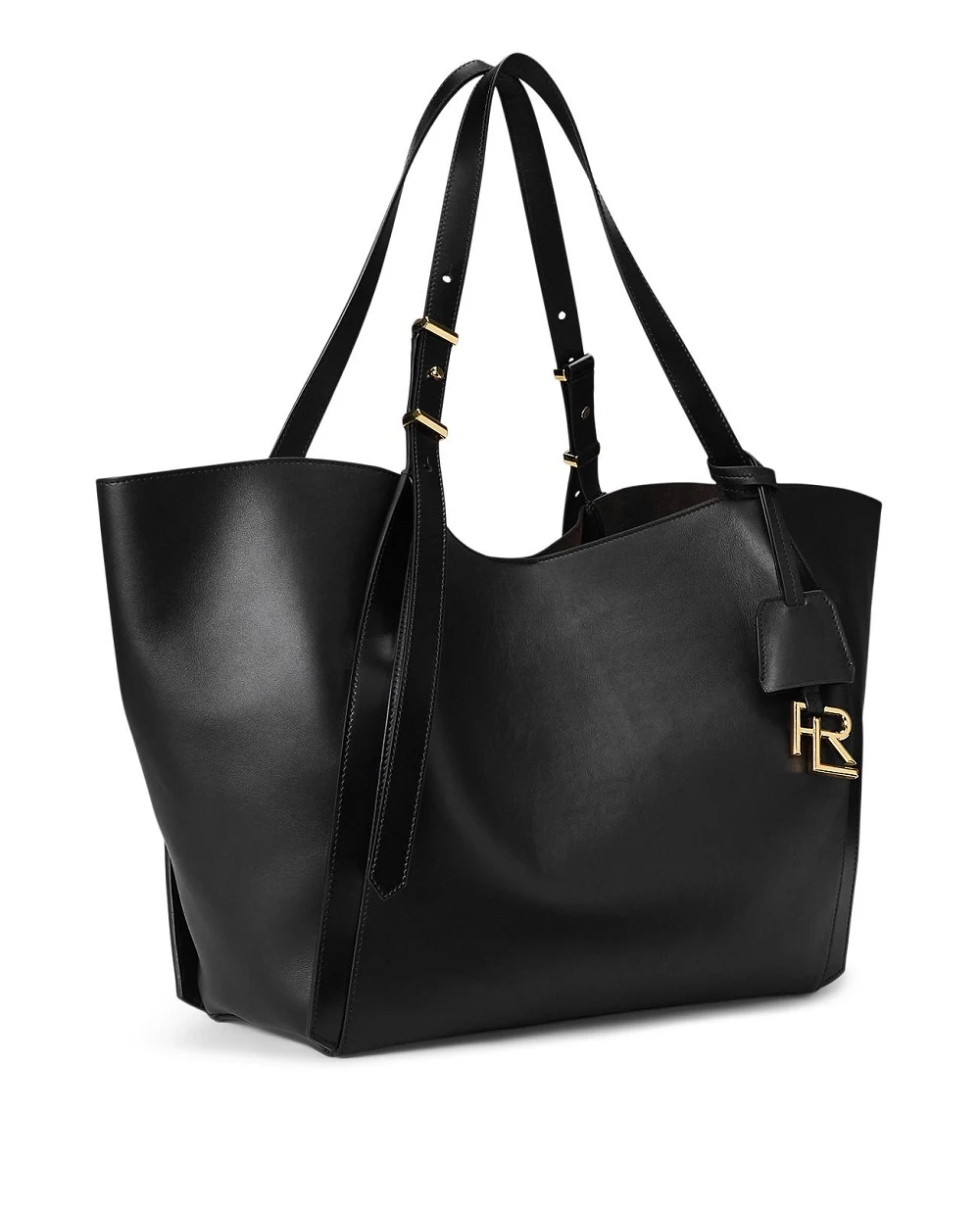 Cумка-тоут из кожи Ralph Lauren Collection 435954805003, черный цвет • Купить в интернет-магазине Kameron