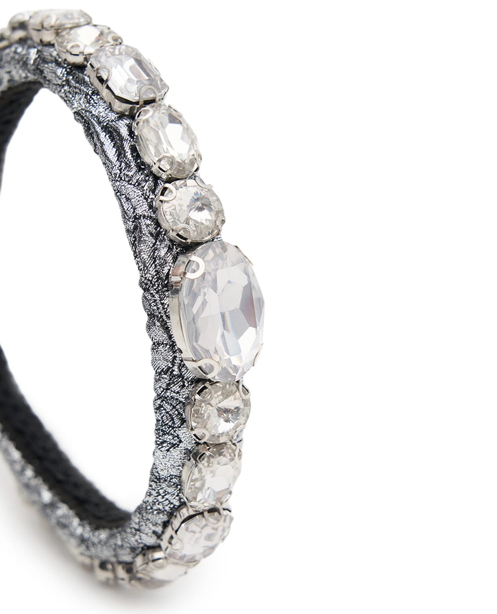 Ободок из цветочного жаккарда с декором Dolce&Gabbana FY366Z-GDDDM, серебряный цвет • Купить в интернет-магазине Kameron