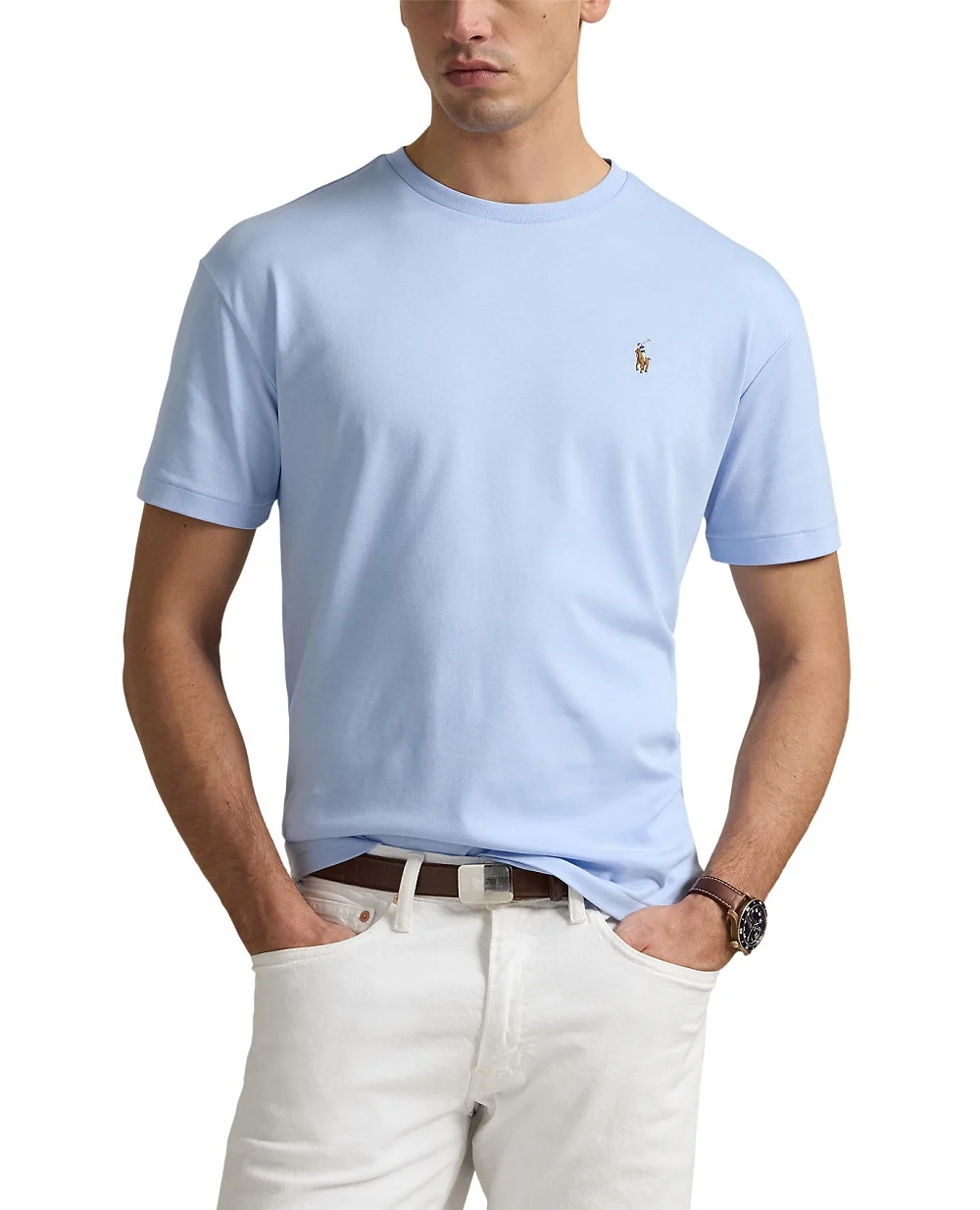 Футболка Polo Ralph Lauren 710740727005, блакитний колір • Купити в інтернет-магазині Kameron