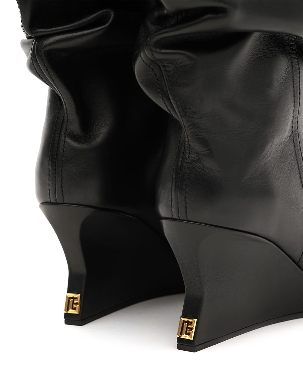 Ботильйони зі шкіри Balmain FN0TA181LVIT, чорний колір • Купити в інтернет-магазині Kameron