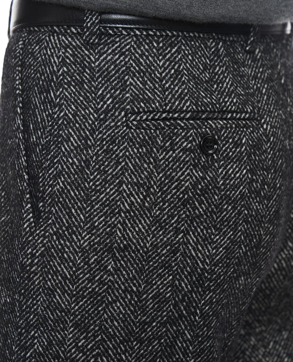 Брюки из шерсти с шевронным узором Dolce&Gabbana FTC31T-FCBAJ, черный цвет • Купить в интернет-магазине Kameron