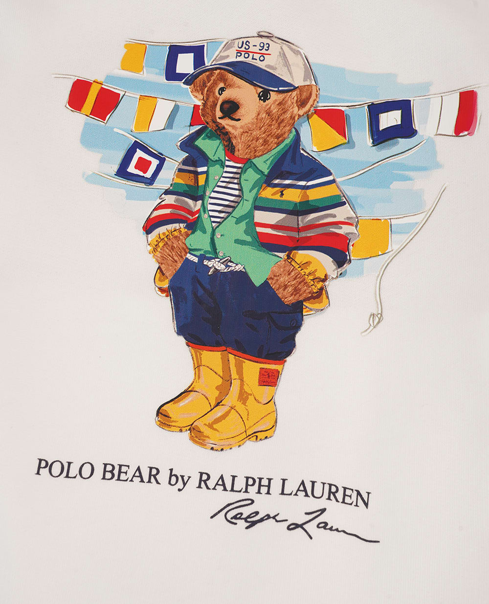 Детское худи Polo Bear Polo Ralph Lauren Kids 323974848001, белый цвет • Купить в интернет-магазине Kameron