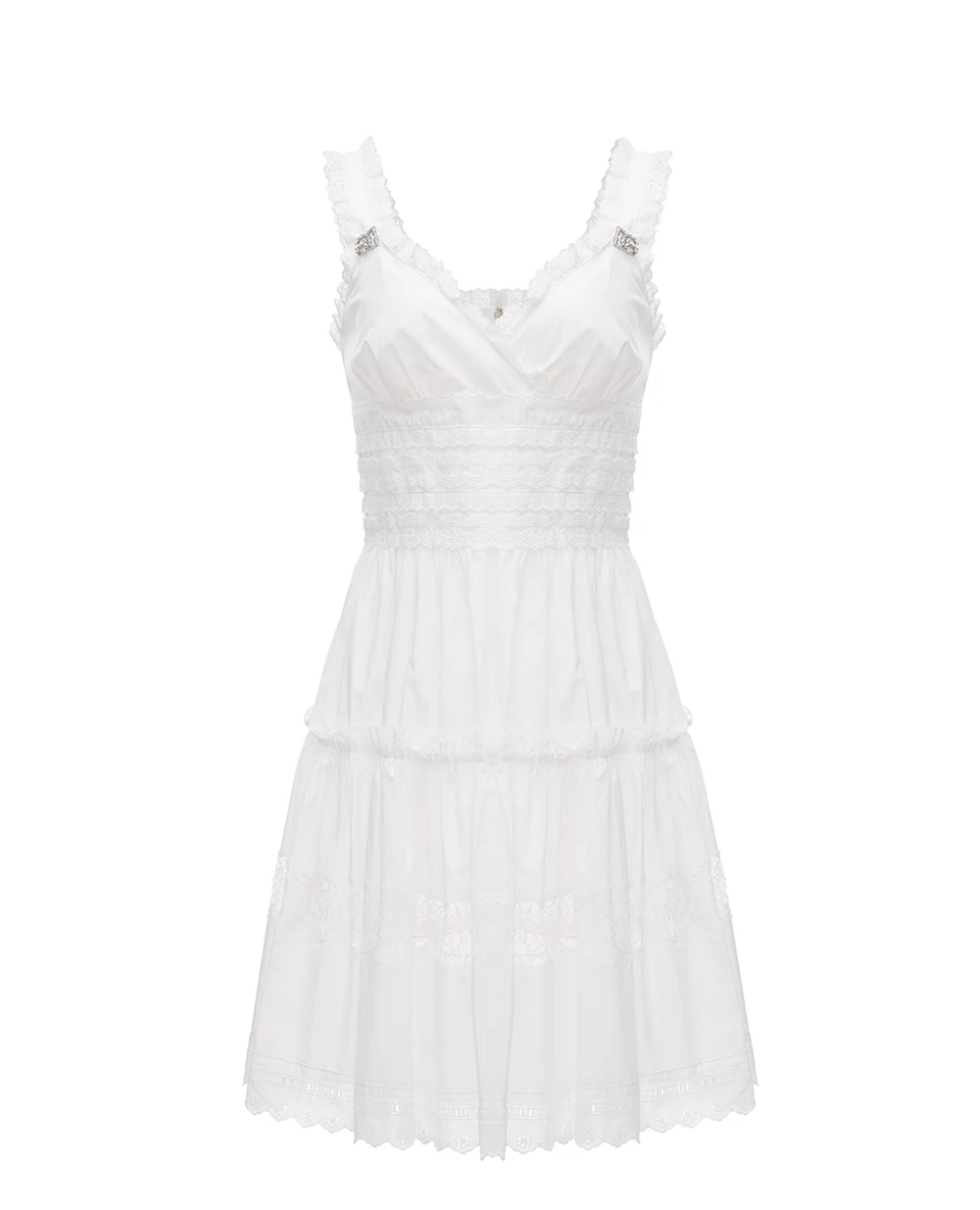 Платье Dolce&Gabbana F6ZQ6Z-FU5L5, белый цвет • Купить в интернет-магазине Kameron