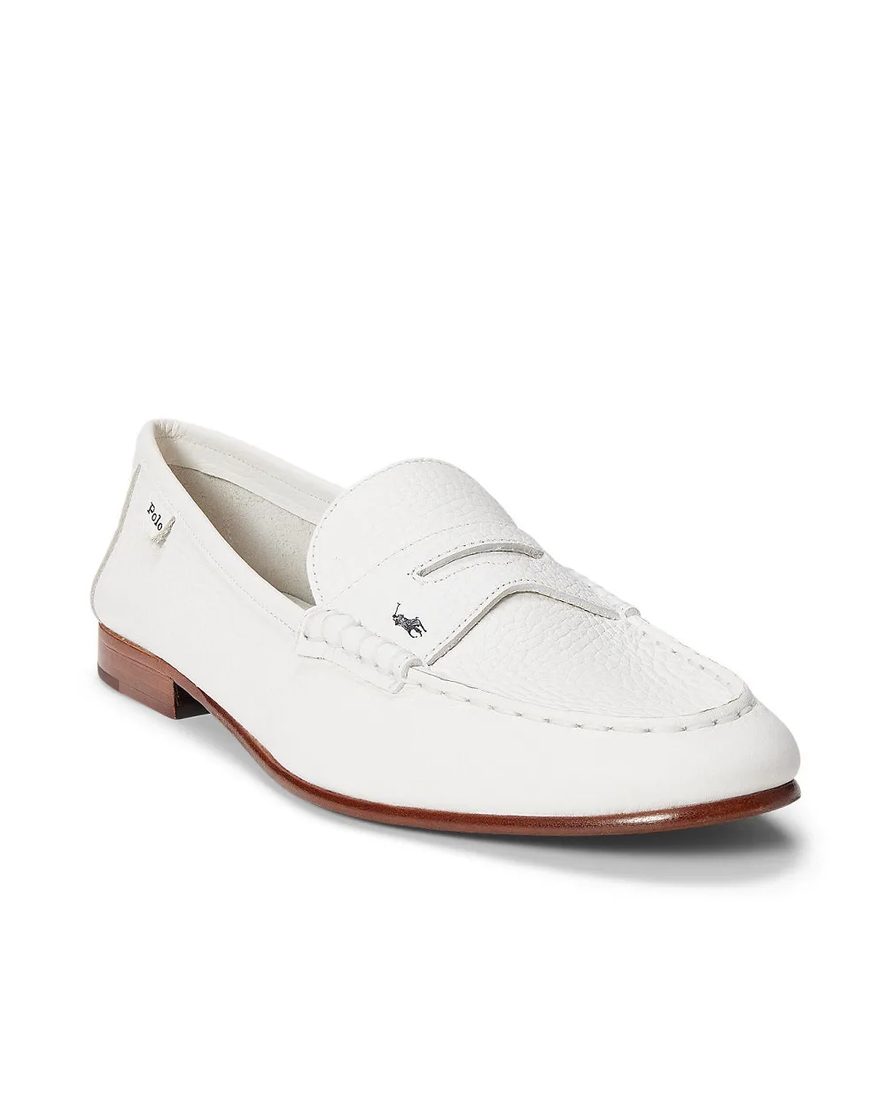 Лофери зі шкіри Polo Ralph Lauren 818P13264001, білий колір • Купити в інтернет-магазині Kameron