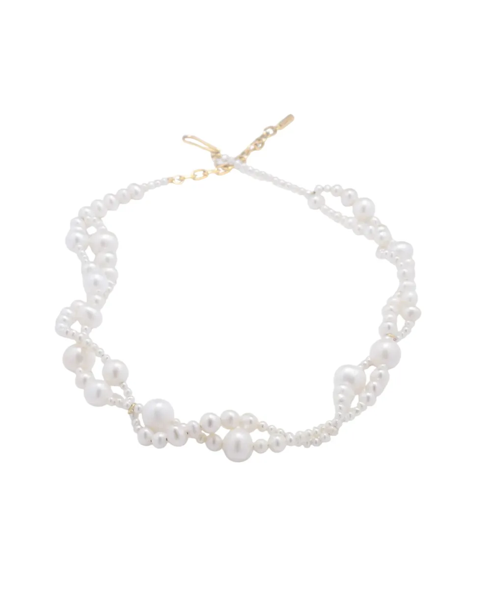 Ожерелье из переработанного золота с жемчугом и вермелем Completedworks P208, золотой цвет • Купить в интернет-магазине Kameron