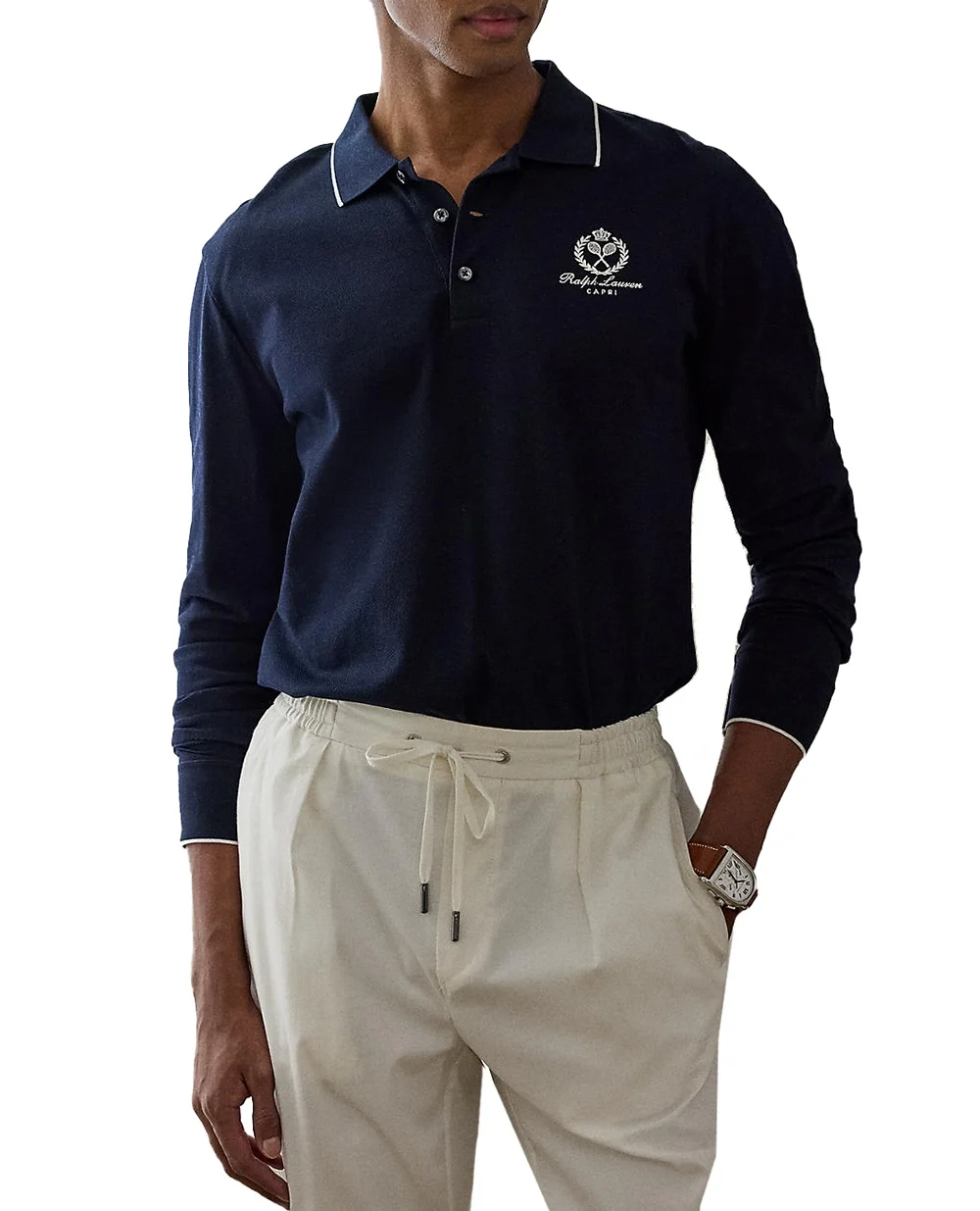 Поло Ralph Lauren Purple Label 790960615003, темно-синій колір • Купити в інтернет-магазині Kameron