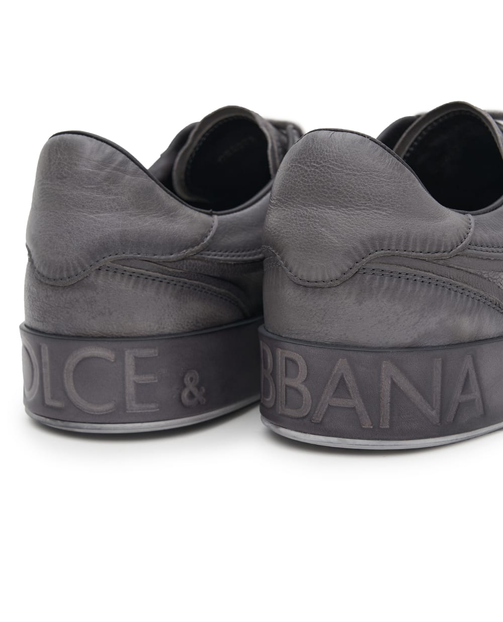Кросівки Portofino зі шкіри Dolce&Gabbana CS2378-AW467, сірий колір • Купити в інтернет-магазині Kameron