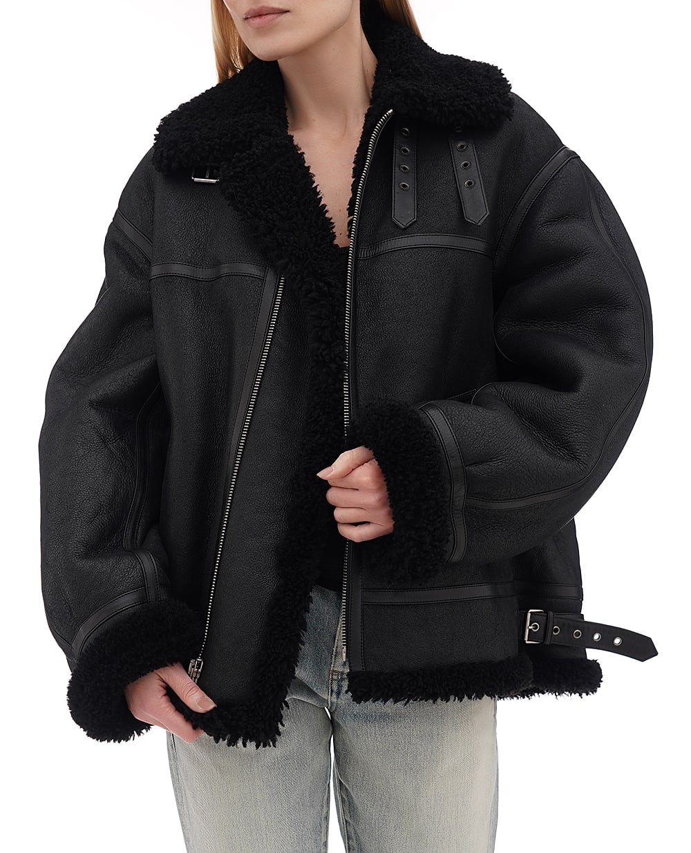 Дубленка Saint Laurent 800896-YCOW2, черный цвет • Купить в интернет-магазине Kameron