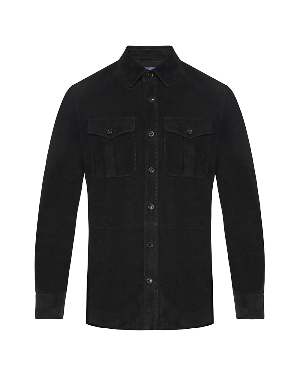 Рубашка из замши Ralph Lauren Purple Label 790654923036, черный цвет • Купить в интернет-магазине Kameron