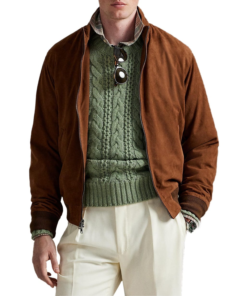 Замшева куртка Polo Ralph Lauren 710970579001, коричневий колір • Купити в інтернет-магазині Kameron