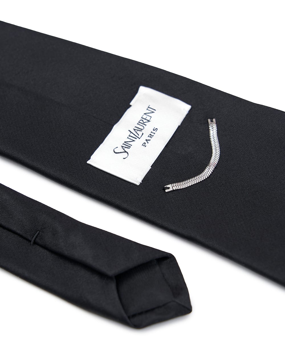 Шовкова краватка Saint Laurent 824202-3Y011, чорний колір • Купити в інтернет-магазині Kameron