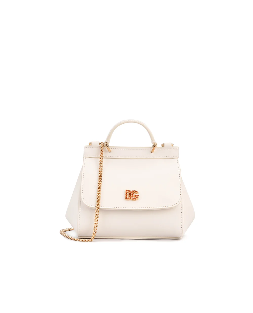 Дитяча шкіряна сумка Sicily Dolce&Gabbana EB0003-AU605, білий колір • Купити в інтернет-магазині Kameron