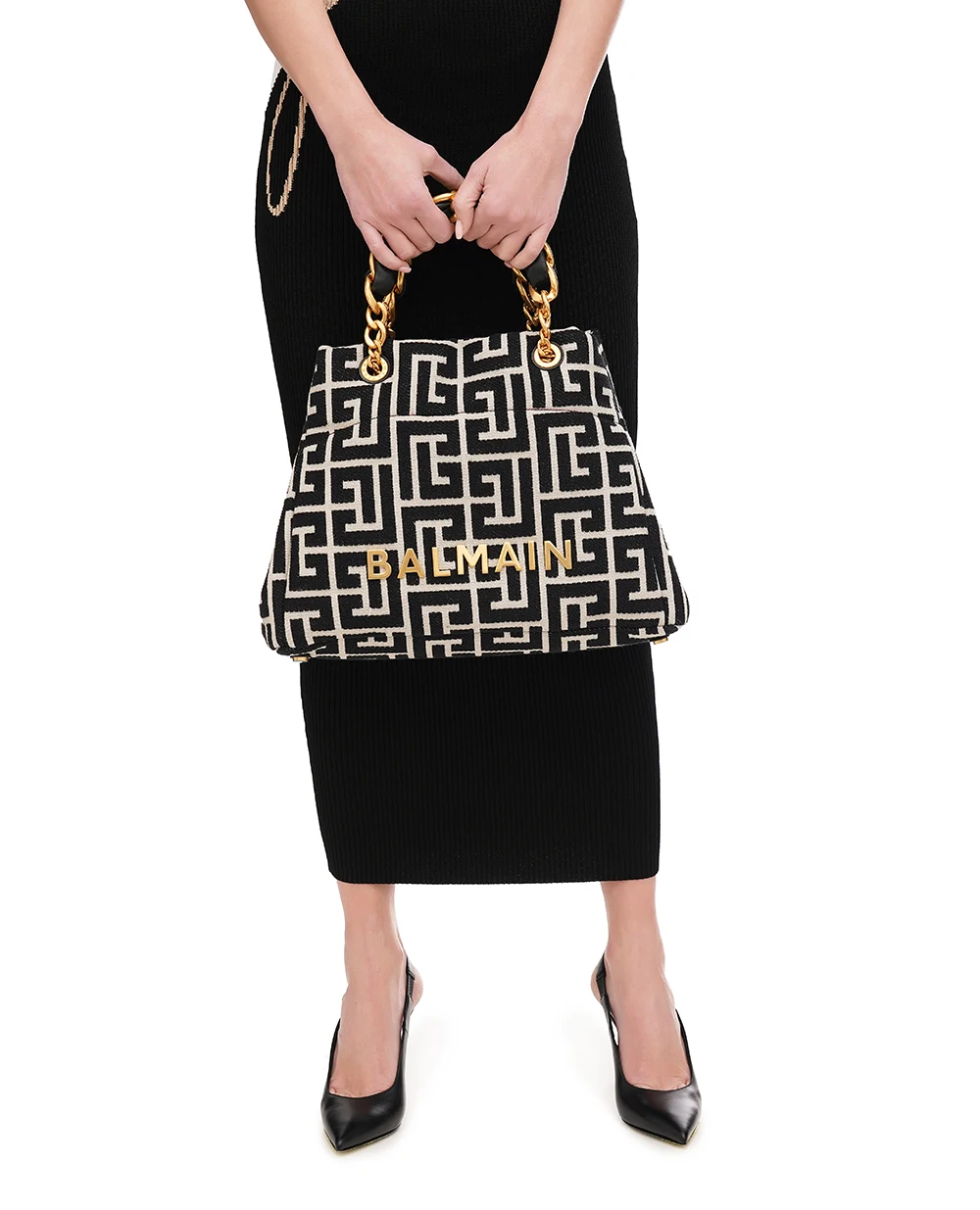 Сумка 1945 Soft Balmain EN1FF827TJXN, чорний колір • Купити в інтернет-магазині Kameron