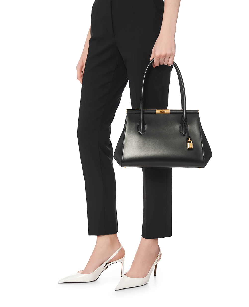 Кожаная сумка Marlene Dolce&Gabbana BB7734-A3G19, черный цвет • Купить в интернет-магазине Kameron