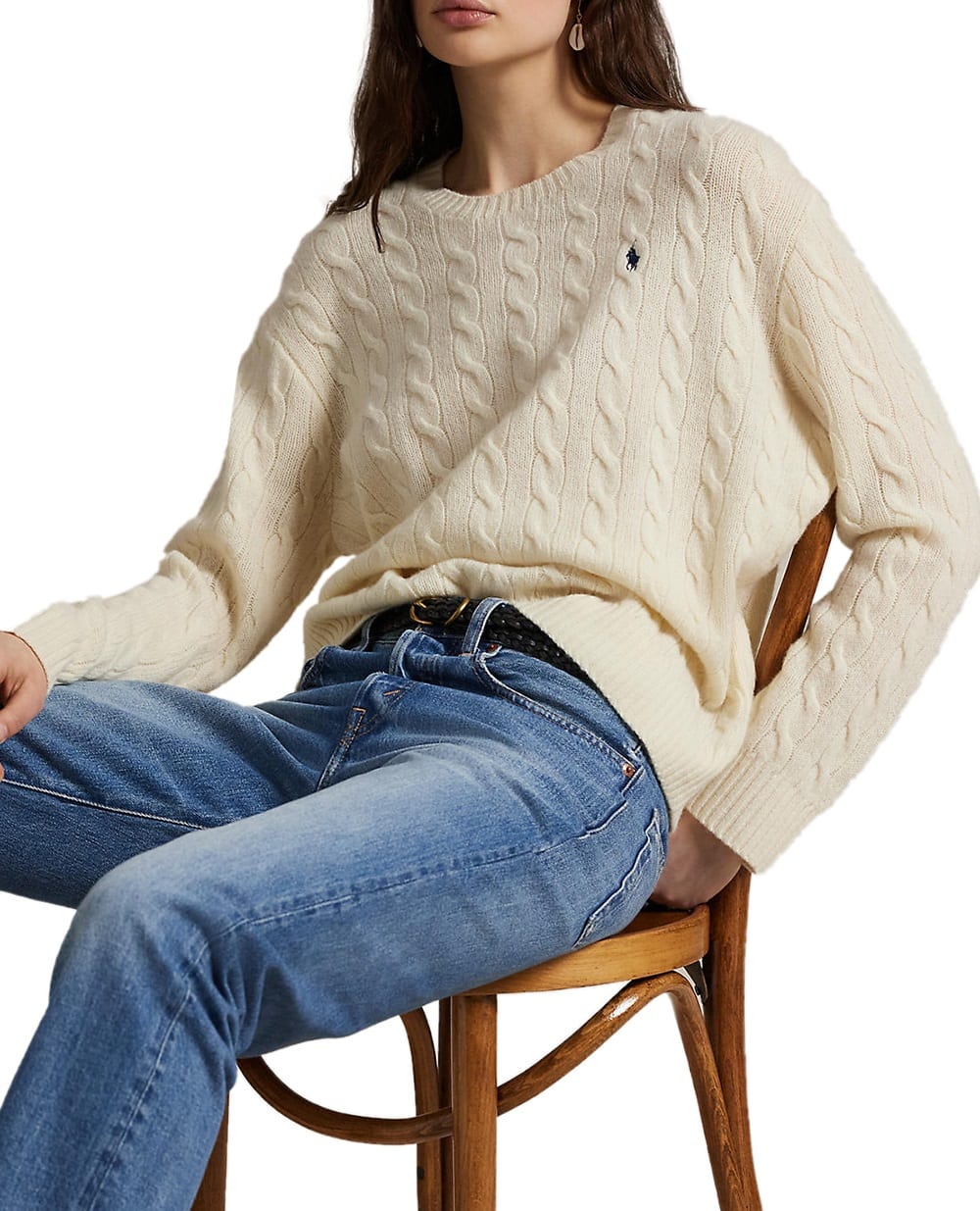 Свитер из шерсти и кашемира Polo Ralph Lauren 211971865001, бежевый цвет • Купить в интернет-магазине Kameron