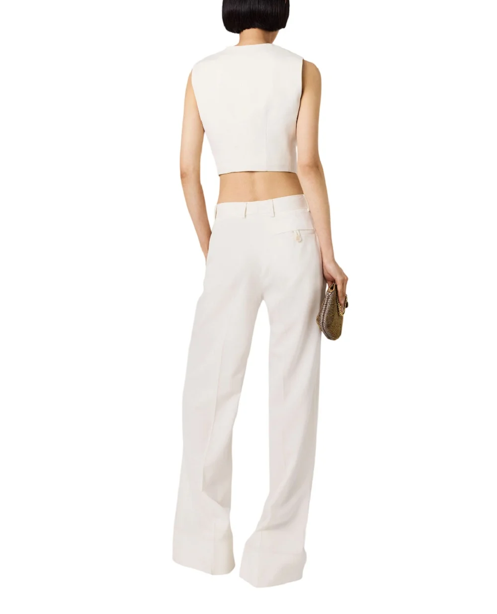 Брюки из шерсти Stella McCartney 6440203HU707, кремовый цвет • Купить в интернет-магазине Kameron